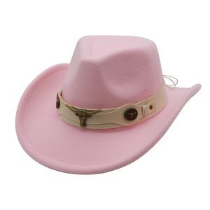 5192 Western Cowboy Hat For Men Cowgirl Women Unisex Wide Brim Felt